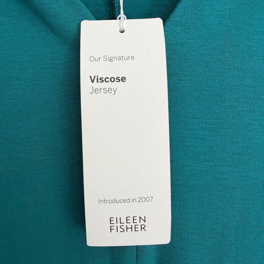 Eileen Fisher V-Neck Tunic Top Womens 1X Teal - Picture 12 of 12